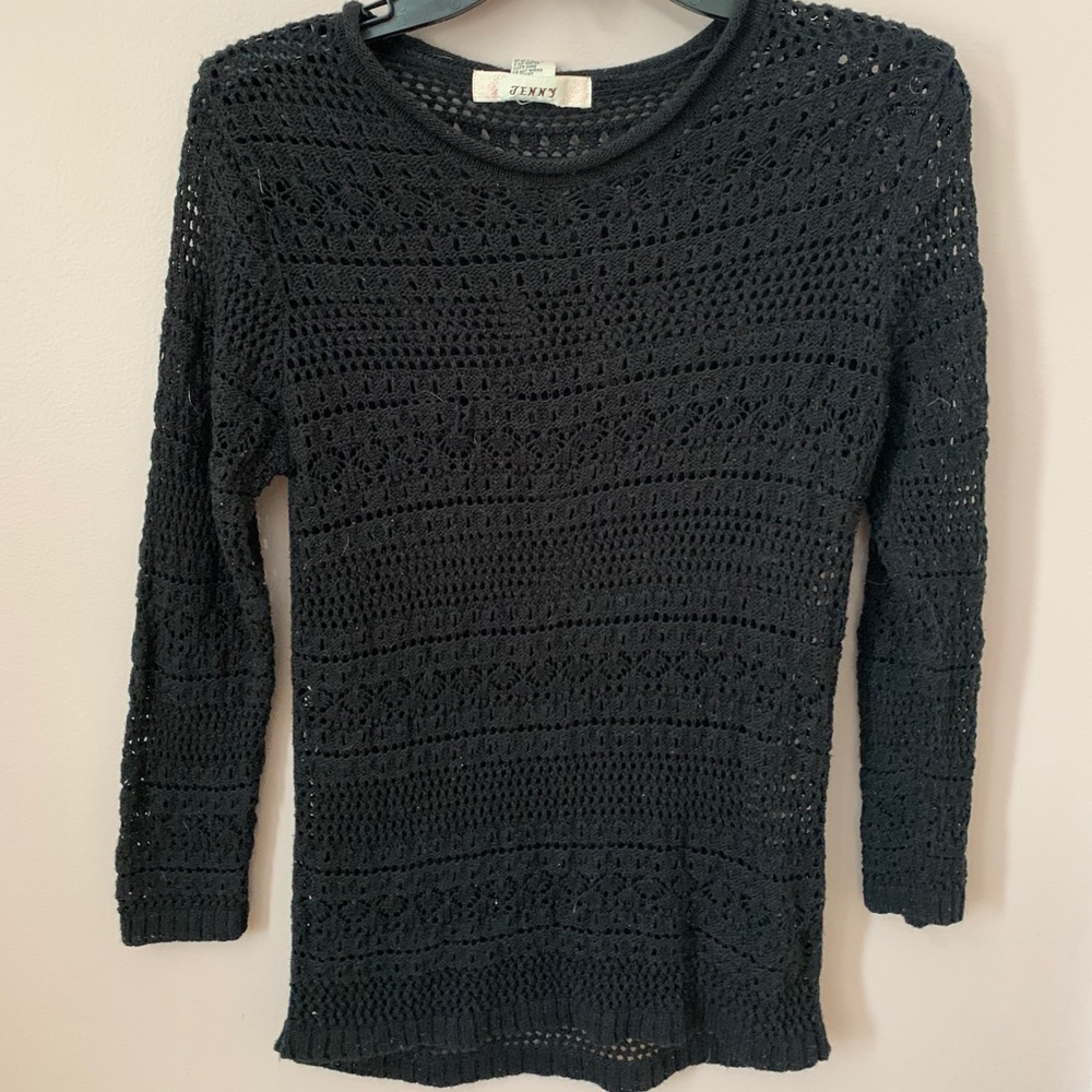 Black Laced Sweater
